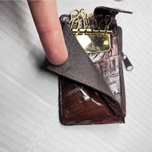 Eel Leather Keyring Wallet